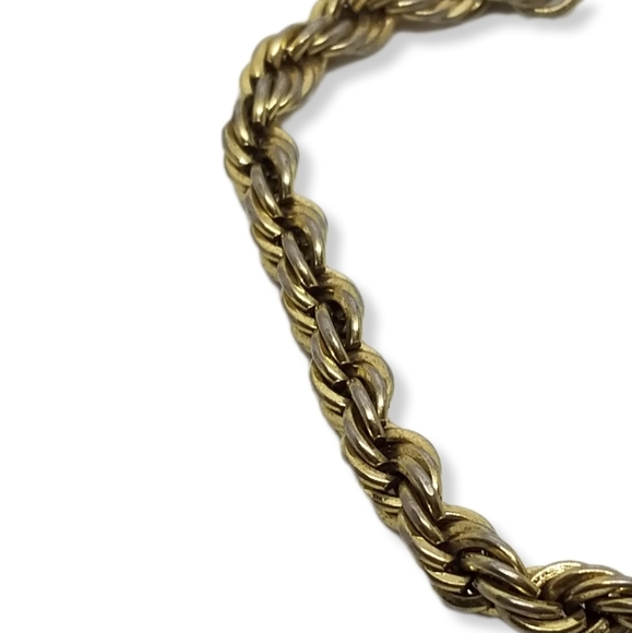 MONET 80s GOLDPLATED TWIST ROPE CHAIN STYLE BRACELET - Picture 5 of 7